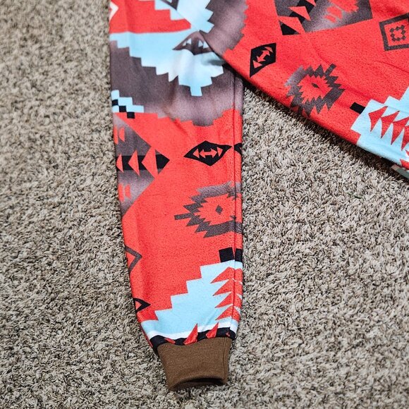 Ladies Aztec Print Collared Pullover - XL - Picture 4 of 8